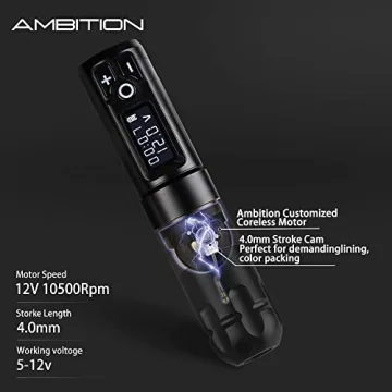 Ambition Soldier Wireless Tattoo Pen Coreless Motor 2400mAh
