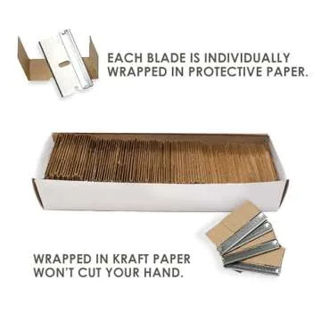 100 Pack WEUPE Razor Blades Utility for Quality Cutting