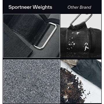 Sportneer Adjustable Ankle Weights 1 Pair 2 4 6 8 10 Lbs Leg Weight Straps for Women Men kids, Weighted Ankle Weights Set for Gym, Fitness, Walking, Jogging,1-5 lbs Each, 2 Pack 2-10 lbs, Dark Grey