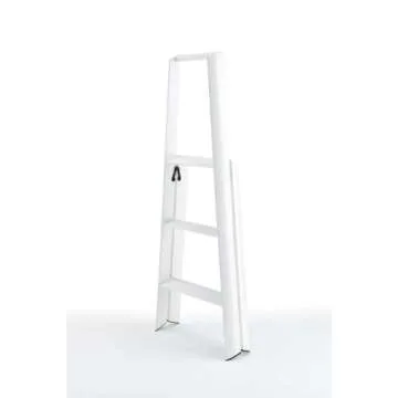 Chic Hasegawa Lucano 3-Step White Stepladder for Home Use