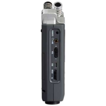 Zoom H4n Pro All Black 4-Track Portable Recorder (2020 Model) with Zoom RC4 Remote, 16GB Memory Card, Tripod & Audio Cables Bundle