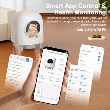 100% Safe Self Cleaning Cat Litter Box - The Game Changer for Cat Owners, Latest Model Automatic Cat...