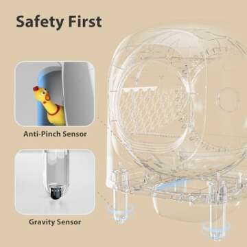 100% Safe Self Cleaning Cat Litter Box - The Game Changer for Cat Owners, Latest Model Automatic Cat Litter Box with APP Control, Odor Removal, Large Space for Multiple Cats