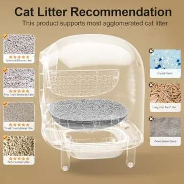 100% Safe Self Cleaning Cat Litter Box - The Game Changer for Cat Owners, Latest Model Automatic Cat Litter Box with APP Control, Odor Removal, Large Space for Multiple Cats