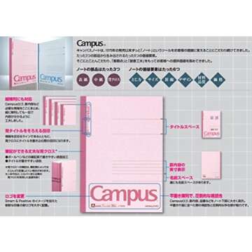 KOKUYO Campus Notebook, B 6mm Ruled, Semi-B5, 100 Sheets, 35 Lines, Blue, Japan Import (NO-10BN)