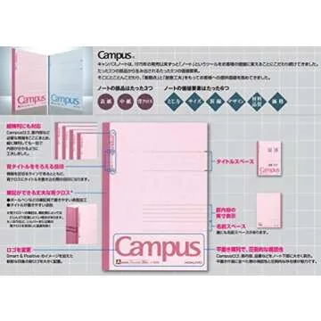KOKUYO Campus Notebook, B 6mm Ruled, Semi-B5, 100 Sheets, 35 Lines, Blue, Japan Import (NO-10BN)