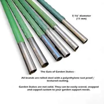 Thriving Design 6 Feet (72 Inches) Garden Stakes for Plant Support | Plant Stake Sticks for Tomatoes...