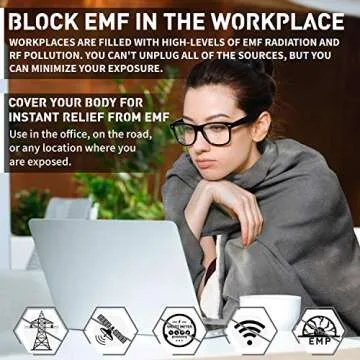 Mission Darkness TitanRF Radiation Shielding Throw Blanket - 50" x 60" (127cm x 152cm) Ultra-Soft Reversible Gray and White Design with EMF Radiation Protection - This is Not a Faraday Cage