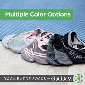 Gaiam Non-Slip Yoga Barre Socks for Women & Men