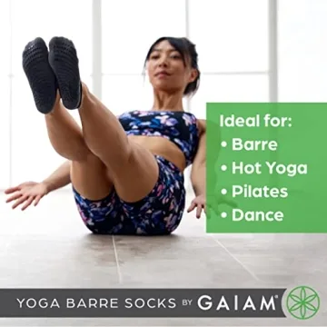 Gaiam Non-Slip Yoga Barre Socks for Women & Men
