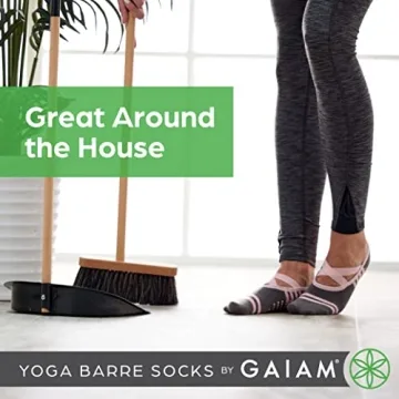 Gaiam Non-Slip Yoga Barre Socks for Women & Men