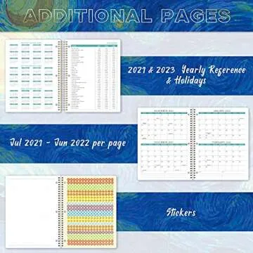 Student Planner 2021-2022 - Academic Planner from Jul 2021- Jun 2022, 9" × 11 ", Weekly Lesson Planner, Strong Twin- Wire Binding, 12 Monthly Tabs, Stickers, Perfect Organizer
