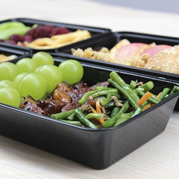 Enther Meal Prep Containers — Durable 20 Pack Bento Boxes
