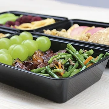 Enther Meal Prep Containers — Durable 20 Pack Bento Boxes