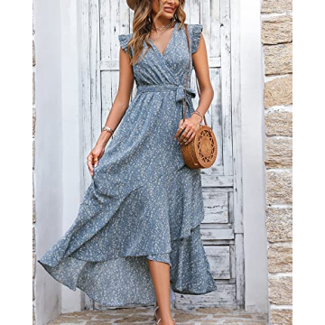 BTFBM Summer Floral Maxi Dress for Women 2025