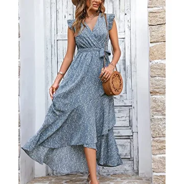 BTFBM Summer Floral Maxi Dress for Women 2025