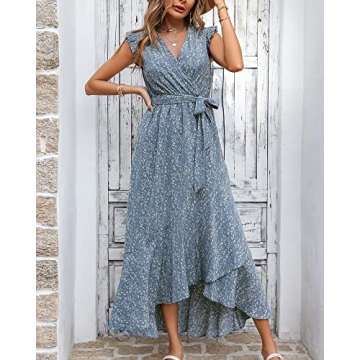 BTFBM Summer Floral Maxi Dress for Women 2025