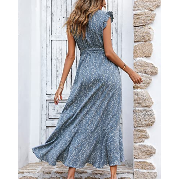 BTFBM Summer Floral Maxi Dress for Women 2025