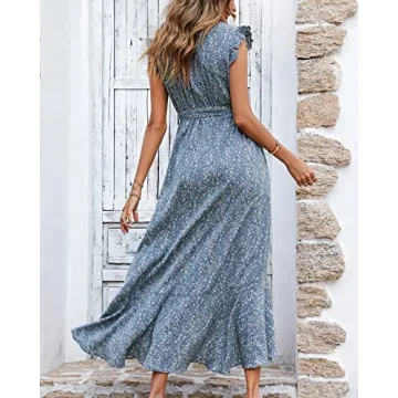 BTFBM Summer Floral Maxi Dress for Women 2025