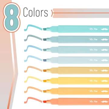 Mr. Pen- Aesthetic Highlighters, 8 pcs, Chisel Tip, Pastel Colors, Cute Highlighters Assorted Colors...