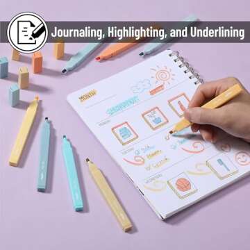 Mr. Pen- Aesthetic Highlighters, 8 pcs, Chisel Tip, Pastel Colors, Cute Highlighters Assorted Colors, Bible Highlighters and Pens No Bleed, No Bleed Highlighters for Bible Pages No Bleed