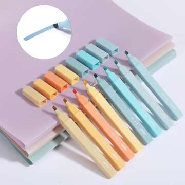Mr. Pen- Aesthetic Highlighters, 8 pcs, Chisel Tip, Pastel Colors, Cute Highlighters Assorted Colors, Bible Highlighters and Pens No Bleed, No Bleed Highlighters for Bible Pages No Bleed