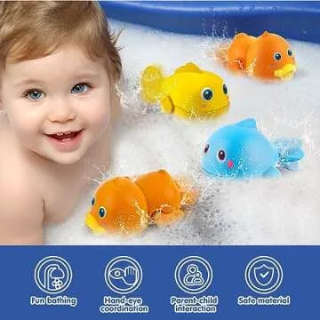 Dwi Dowellin Toddlers Bath Toys - Magnetic Fishing Fun