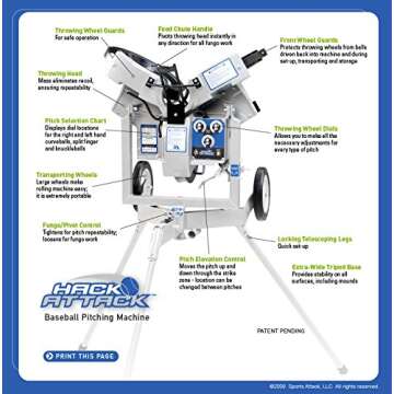Sports Attack Hack Attack Baseball Pitching Machine
