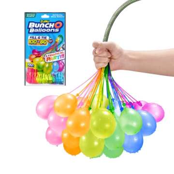 Bunch O Balloons Tropical Party by ZURU, 100+ Rapid-Filling Self-Sealing Tropical Colored Water Ball...