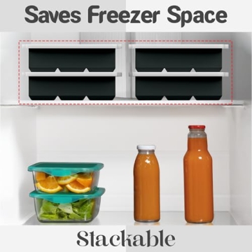 KitchFort Silicone Ice Cube Tray - Easy Release 2" Cubes