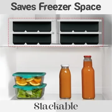 KitchFort Silicone Ice Cube Tray - Easy Release 2" Cubes