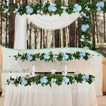 U'Artlines Blue Rose Vines for Elegant Home Decor