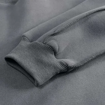 Amazhiyu Women Cropped Sweatshirt Long Sleeves Pullover Fleece Crop Tops Ash, X-Large