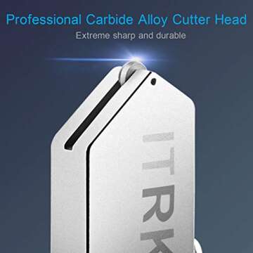 Upgrade Glass Cutter Tool with Precision Carbide Tips for All Glass Types