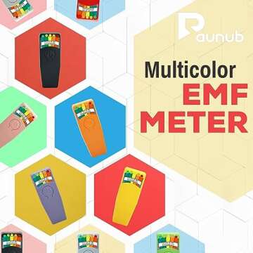 2 Pack Black and Blue Ghost Hunting Equipment EMF Meter Magnetic Field Detector Spirit Box Paranorma...