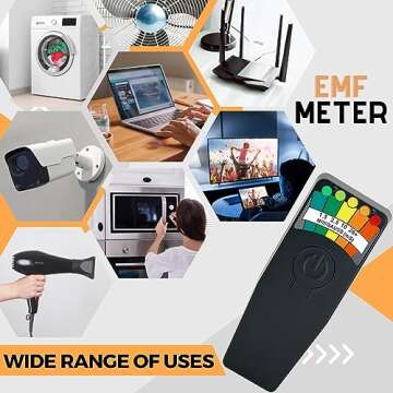 2 Pack Black and Blue Ghost Hunting Equipment EMF Meter Magnetic Field Detector Spirit Box Paranormal Equipment