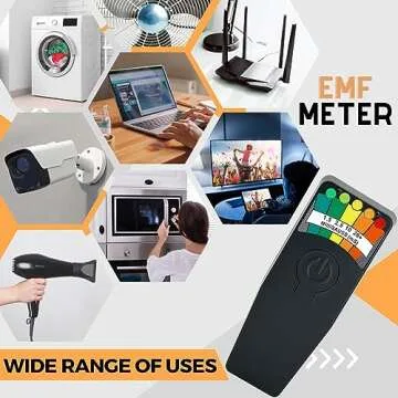 2 Pack Black and Blue Ghost Hunting Equipment EMF Meter Magnetic Field Detector Spirit Box Paranormal Equipment