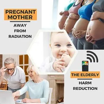 2 Pack Black and Blue Ghost Hunting Equipment EMF Meter Magnetic Field Detector Spirit Box Paranormal Equipment