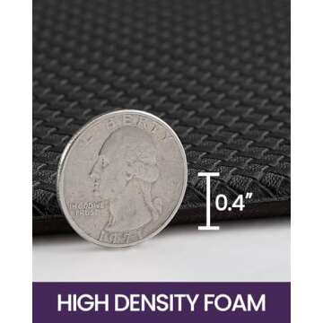 DEXI Kitchen Mats for Floor Cushioned Anti Fatigue, Set of 2, 17x29+17x59, Waterproof Stain Resistant Standing Mat, Supportive Memory Foam Rugs for Front Sink Office Laundry, Black