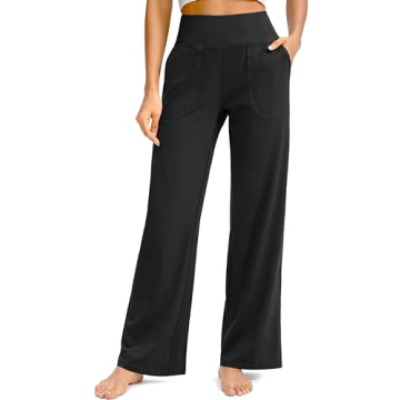 Soothfeel Wide Leg Pants for Women Yoga Work Pants with Pockets High Waist Lounge Sweatpants Dress P...