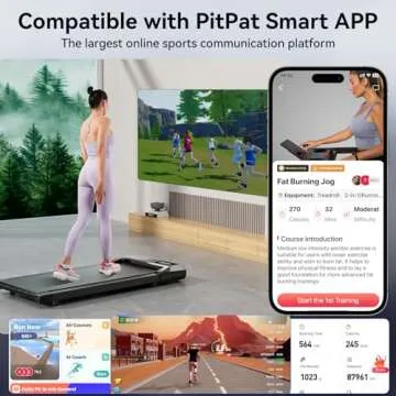 Lacuffy Walking Pad Treadmills for Home Office, Under Desk Walk Mat with APP and Remote Control, 3 in 1 Portable Exercise Equipment, Compact Jogging Running Machine for Small Space, 300 Lbs Capacity