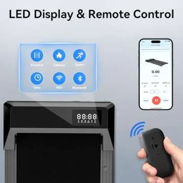 Lacuffy Walking Pad Treadmills for Home Office, Under Desk Walk Mat with APP and Remote Control, 3 in 1 Portable Exercise Equipment, Compact Jogging Running Machine for Small Space, 300 Lbs Capacity