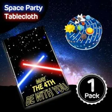 FZR Legend Space Tablecloth for Galaxy Party Supplies