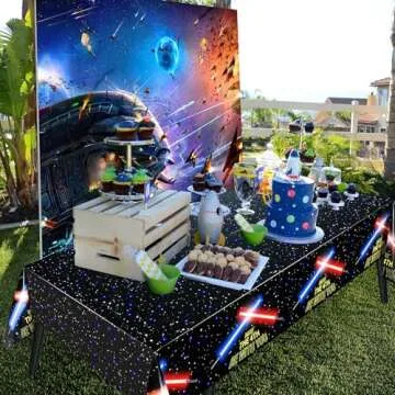 FZR Legend Space Tablecloth for Galaxy Party Supplies
