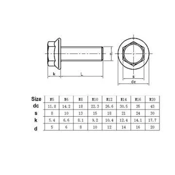 Durable M8 Flanged Hex Head Bolts - Perfect for DIY