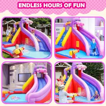 Doctor Dolphin Inflatable Bounce House Water Slide for Kids