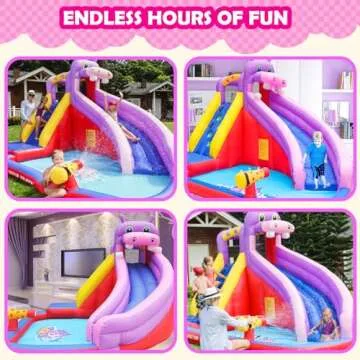 Doctor Dolphin Inflatable Bounce House Water Slide for Kids