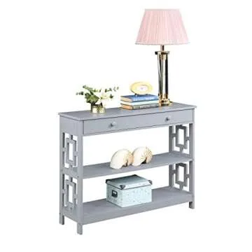 Convenience Concepts Stylish Gray Console Table