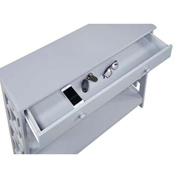 Convenience Concepts Stylish Gray Console Table