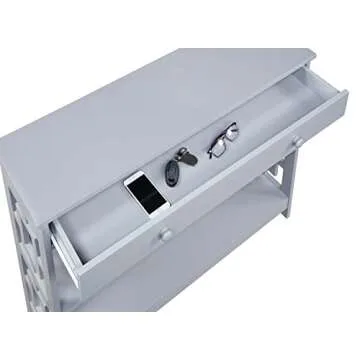 Convenience Concepts Stylish Gray Console Table